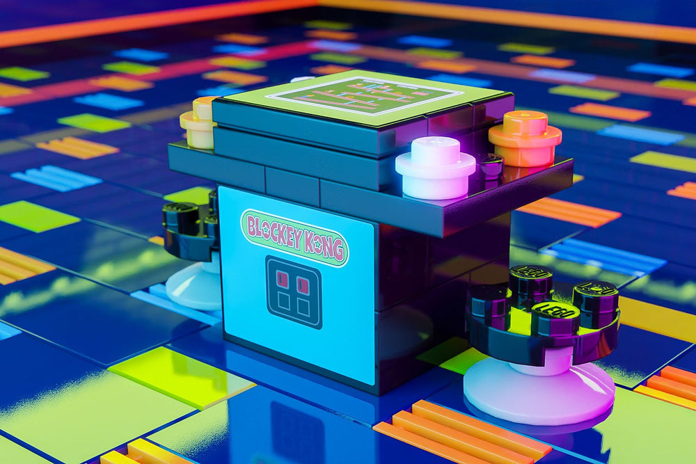 Blockey Kong 2-Player Classic Arcade made using LEGO parts - B3 Customs (Online Order Only)