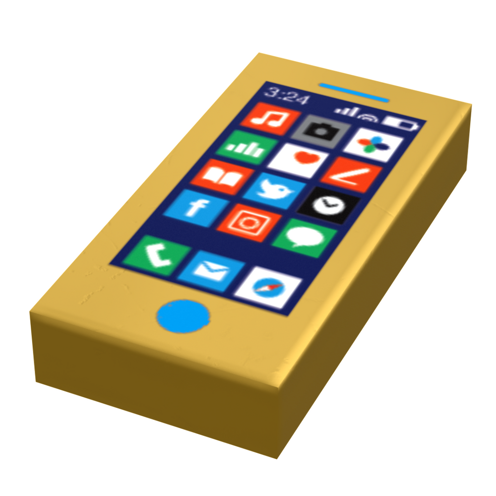Mobile Phone Tile (1x2 Tile) for Minifigs