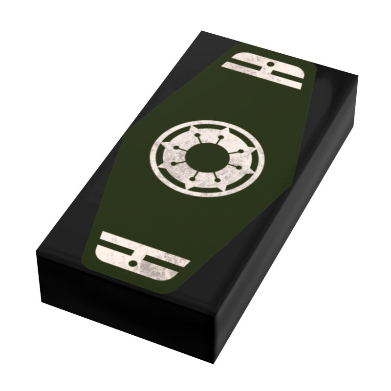 Green Commander Sabacc Card Custom Printed 1x2 Tile made using LEGO part - B3 Customs (Online Order Only)