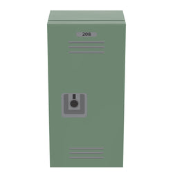 High School Locker (Plain) for Minifigs made using LEGO parts - B3 Customs