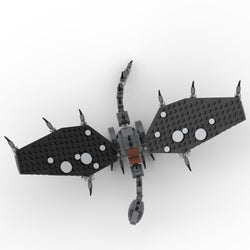 Fell Beast w/ Ringwraith Minifig Building Set made using LEGO parts - B3 Customs