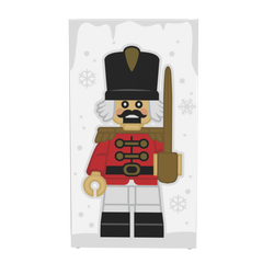 Christmas Nutcracker, Toy Soldier Winter Village 4x6 Glass Window made with LEGO part - B3 Customs