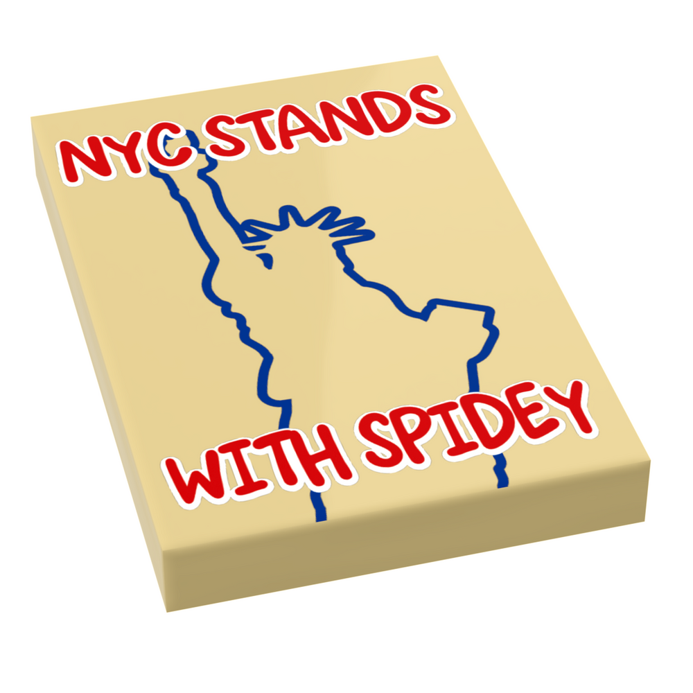 NYC Stands with Spidey Sign (2x3 tile) (ONLINE ORDER ONLY)