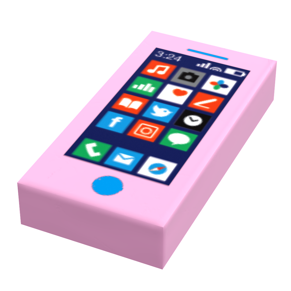 Mobile Phone Tile (1x2 Tile) for Minifigs