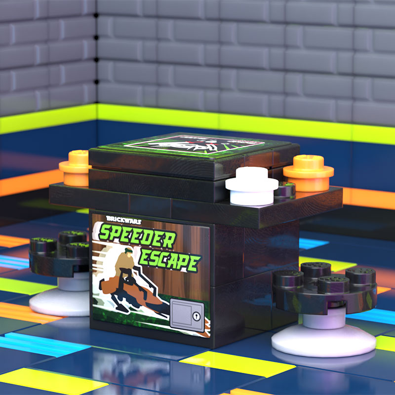 Speeder Escape 2-Player Classic Arcade made using LEGO parts - B3 Customs