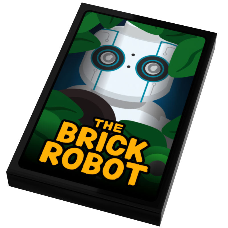 The Brick Robot Movie Cover (2x3 Tile)  - B3 Customs (Online Order Only)