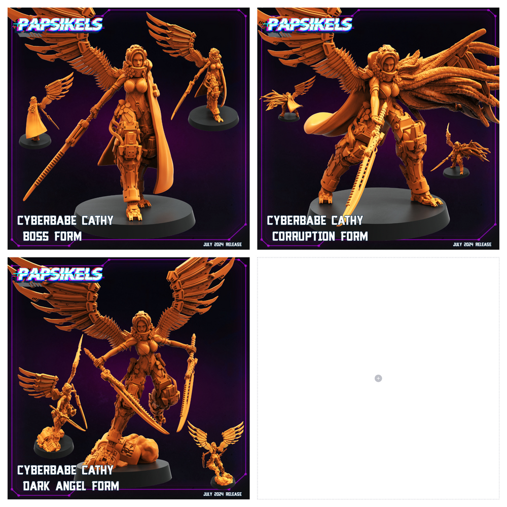 3D Printed Papsikels Cyberbabe Cathy Set July 2024 Cyberpunk 28mm 32mm (Online Only)