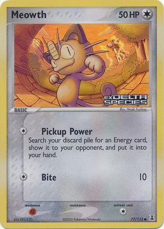 Meowth (77/113) (Stamped) [EX: Delta Species] (Online Only)