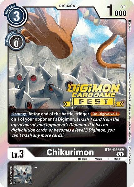 Chikurimon [BT6-056] (Digimon Card Game Fest 2022) [Double Diamond Promos] (ONLINE ORDER ONLY)