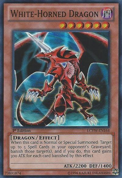 White-Horned Dragon [LCYW-EN164] Super Rare (ONLINE ORDER ONLY)