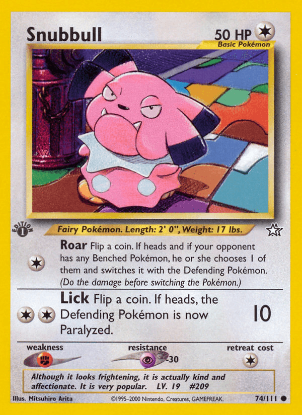 Snubbull (74/111) [Neo Genesis 1st Edition] (Online Only)