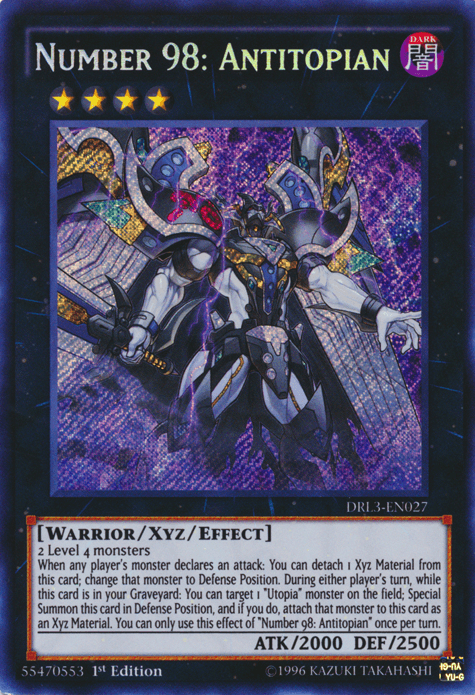 Number 98: Antitopian [DRL3-EN027] Secret Rare (ONLINE ORDER ONLY)