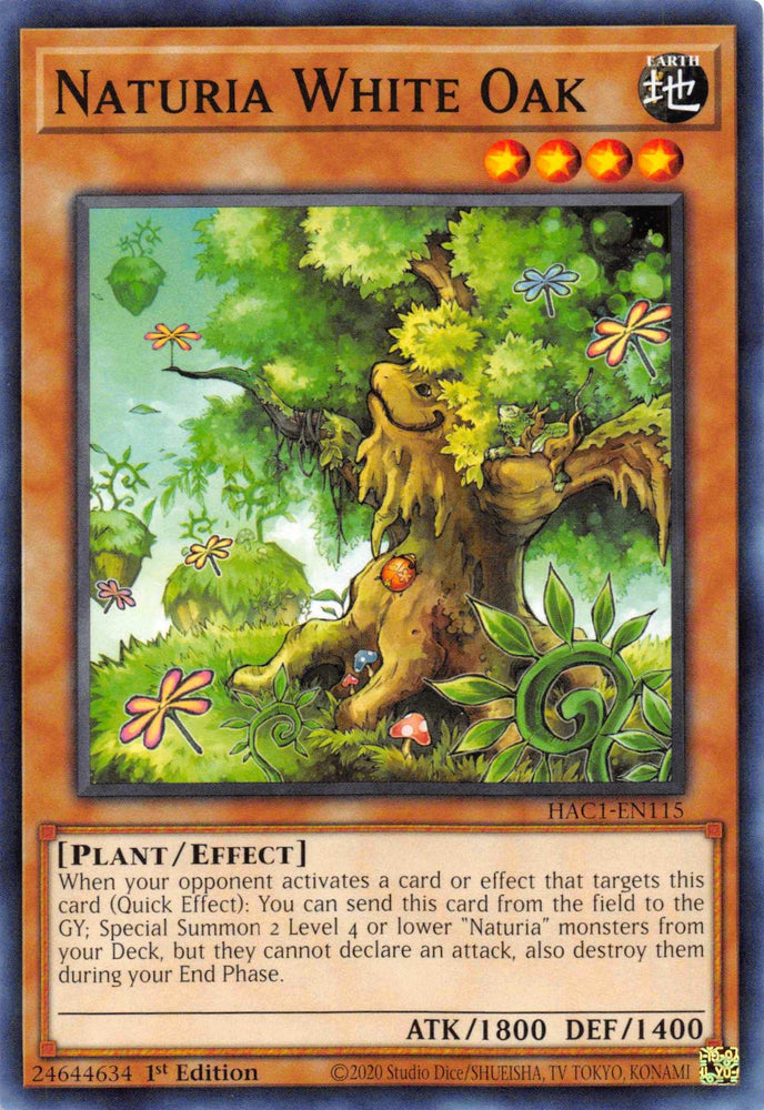 Naturia White Oak (Duel Terminal) [HAC1-EN115] Parallel Rare (ONLINE ORDER ONLY)