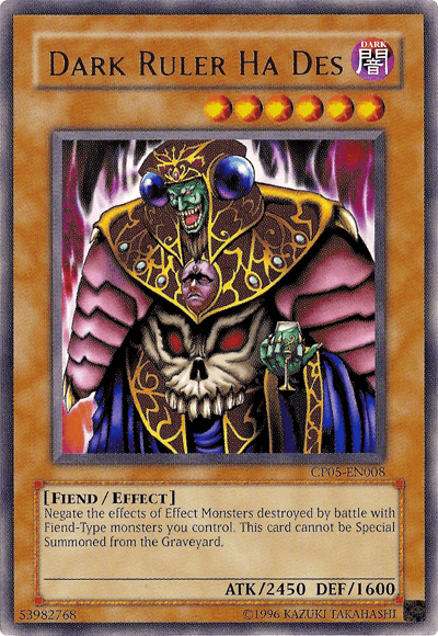 Dark Ruler Ha Des [CP05-EN008] Rare (ONLINE ORDER ONLY)