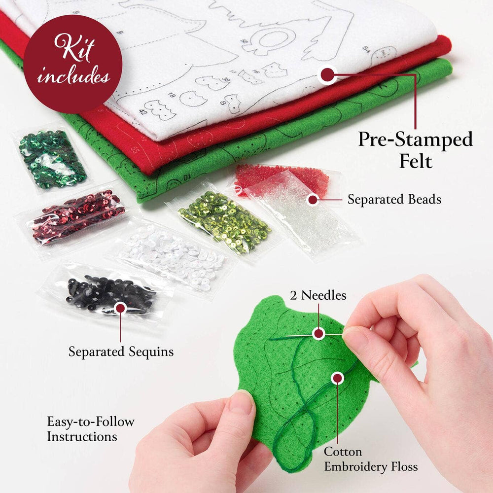 Bucilla Cats in Ugly Sweaters Felt Ornament Kit – Set of 6 Christmas Cat Ornaments (ONLINE ORDER ONLY)