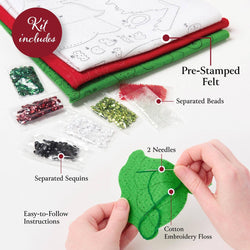 Bucilla Cats in Ugly Sweaters Felt Ornament Kit – Set of 6 Christmas Cat Ornaments (ONLINE ORDER ONLY)
