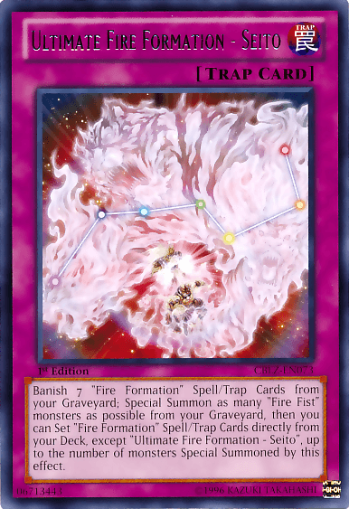 Ultimate Fire Formation - Seito [CBLZ-EN073] Rare (ONLINE ORDER ONLY)