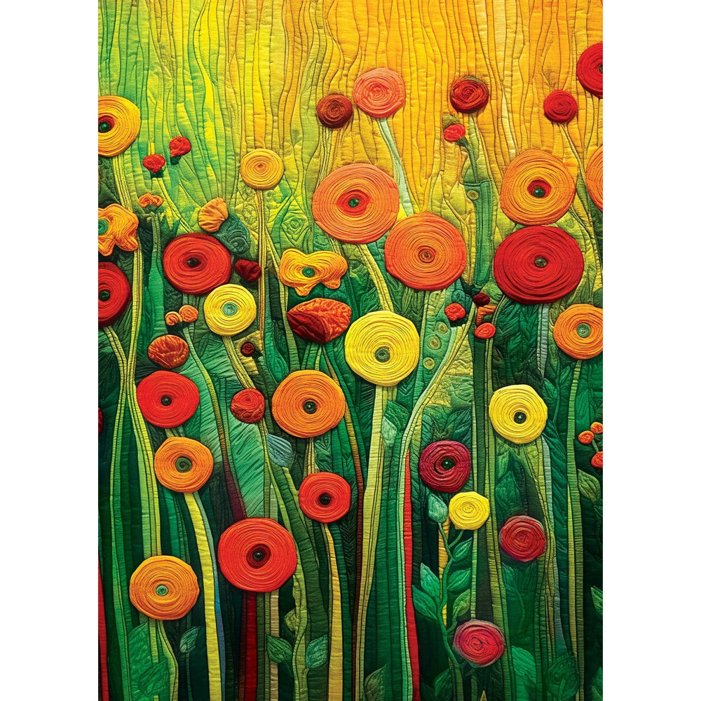 Quilted - The Joy of Flowers 1000 Piece Jigsaw Puzzle