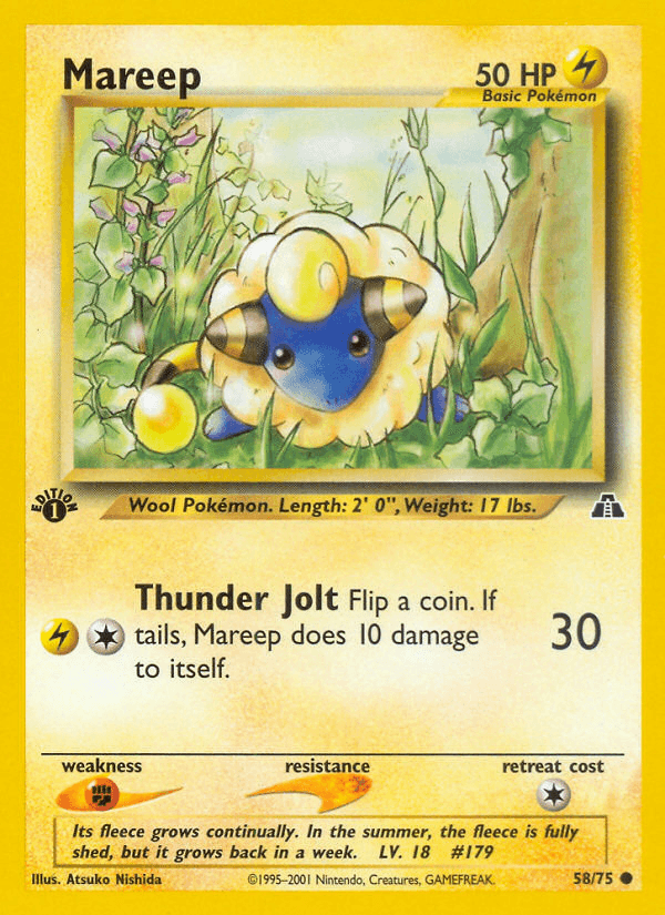Mareep (58/75) [Neo Discovery 1st Edition] (Online Only)