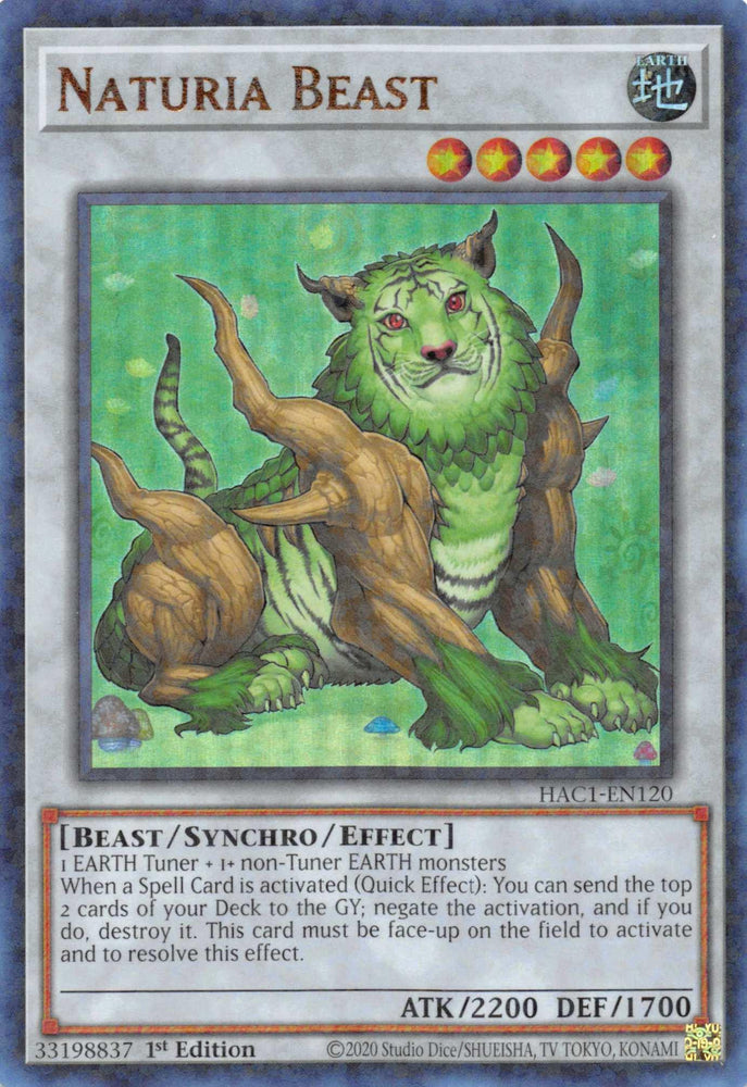 Naturia Beast (Duel Terminal) [HAC1-EN120] Parallel Rare (ONLINE ORDER ONLY)