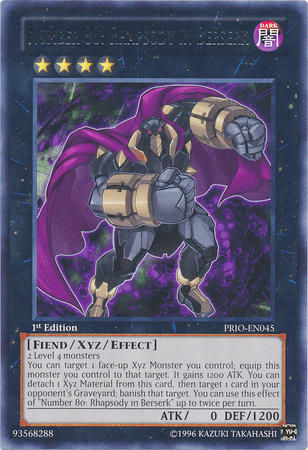 Number 80: Rhapsody in Berserk [PRIO-EN045] Rare (ONLINE ORDER ONLY)