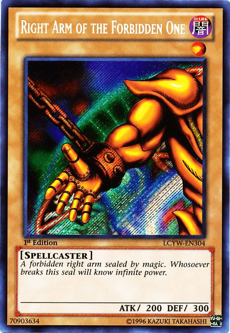 Right Arm of the Forbidden One [LCYW-EN304] Secret Rare (ONLINE ORDER ONLY)