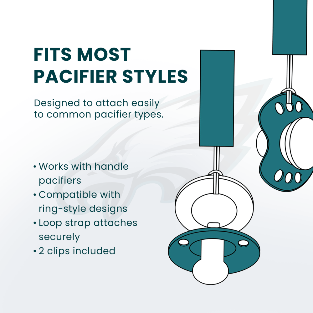 Philadelphia Eagles - Pacifier Clip 2-Pack