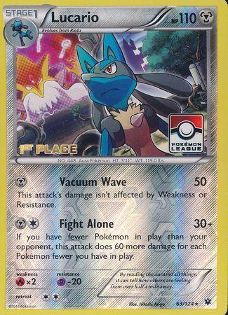 Lucario (63/124) (League Promo 1st Place) [XY: Fates Collide] (Online Only)