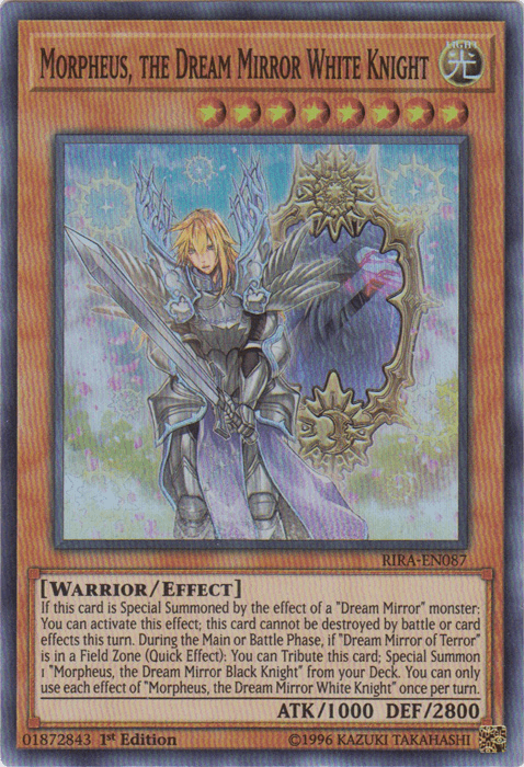 Morpheus, the Dream Mirror White Knight [RIRA-EN087] Super Rare (ONLINE ORDER ONLY)