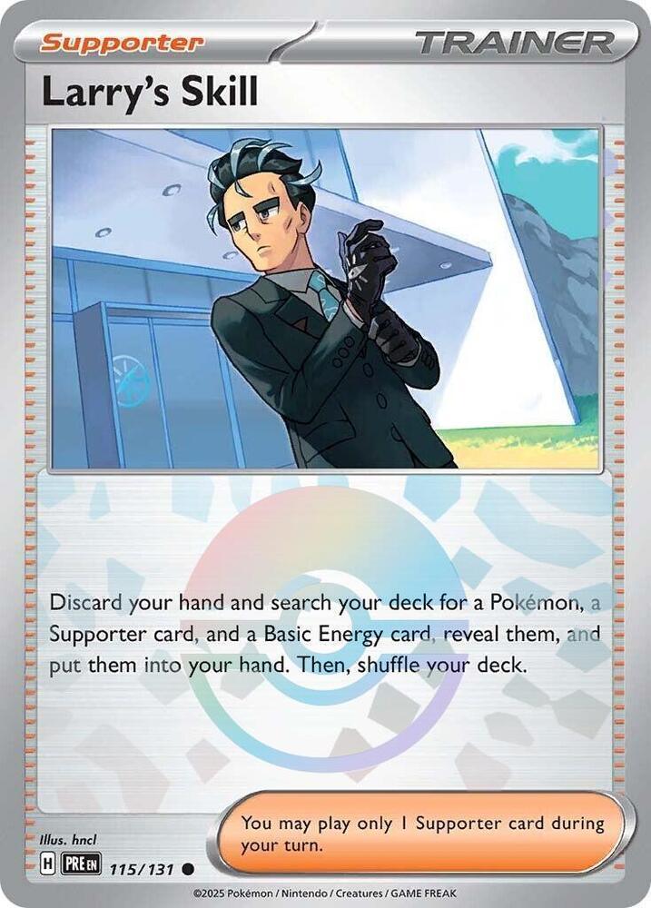 Larry's Skill (115/131) (Poke Ball Pattern) [Scarlet & Violet: Prismatic Evolutions] (Online Only)