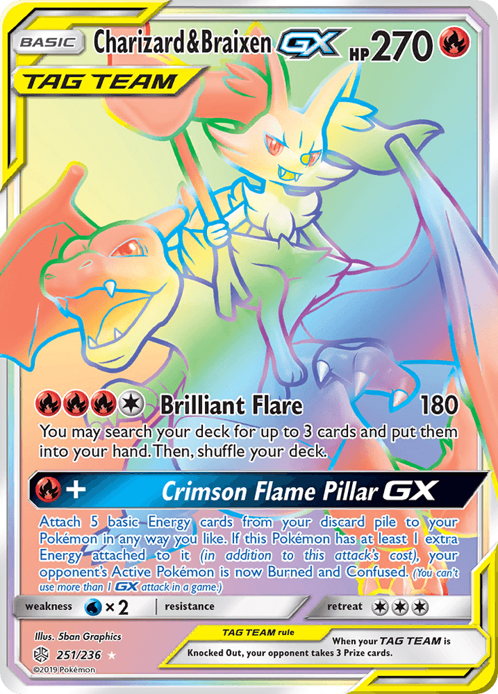 Charizard & Braixen GX (251/236) [Sun & Moon: Cosmic Eclipse] (Online Only)