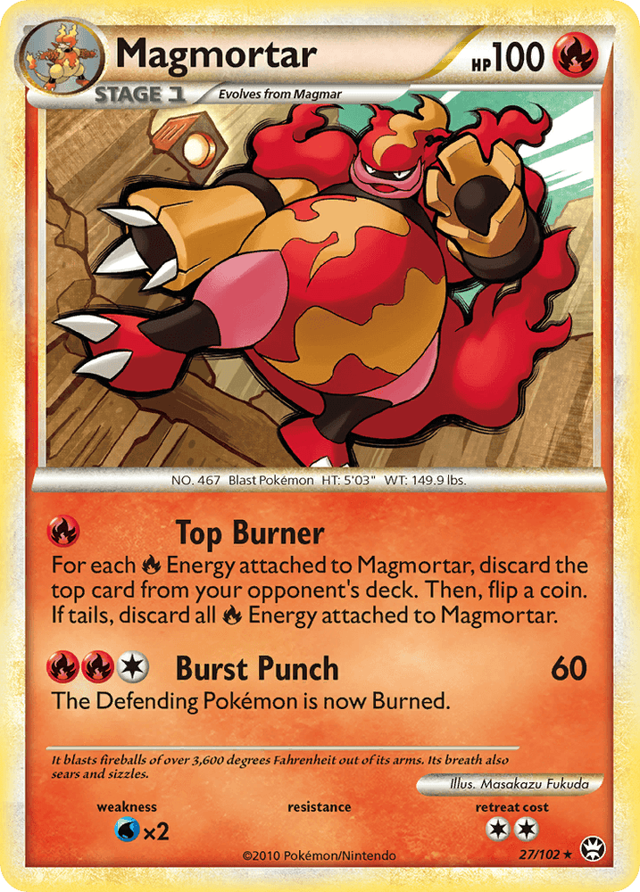 Magmortar (27/102) [HeartGold & SoulSilver: Triumphant] (Online Only)