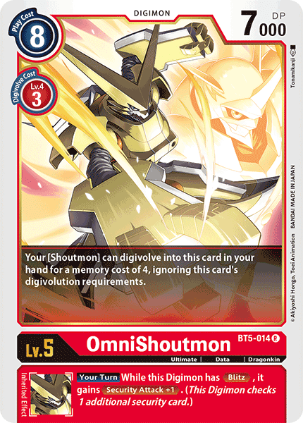 OmniShoutmon [BT5-014] [Battle of Omni] (ONLINE ORDER ONLY)