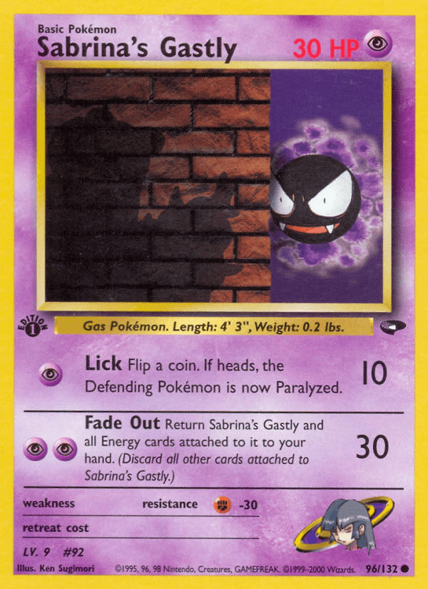 Sabrina's Gastly (96/132) [Gym Challenge 1st Edition] (Online Only)
