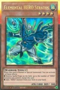 Elemental HERO Stratos (Alternate Art) [MAGO-EN004] Gold Rare (ONLINE ORDER ONLY)