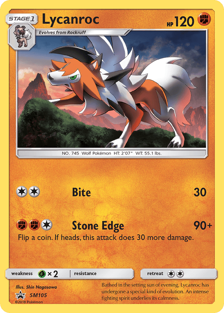 Lycanroc (SM105) [Sun & Moon: Black Star Promos] (Online Only)