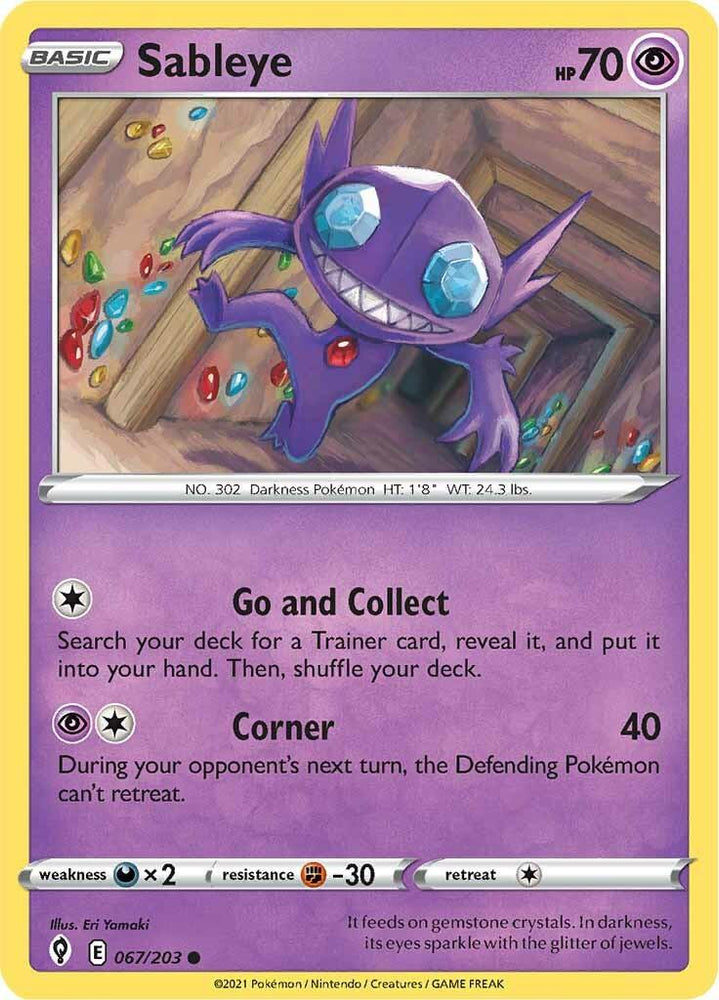 Sableye (067/203) [Sword & Shield: Evolving Skies] (Online Only)