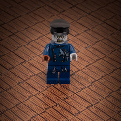 Hardwood Minifig Flooring (Rough, Dark) 2x2 Tile made using LEGO part