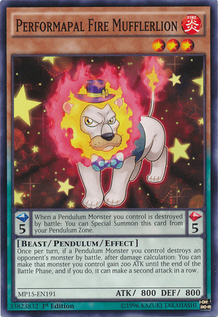 Performapal Fire Mufflerlion [MP15-EN191] Common (ONLINE ORDER ONLY)