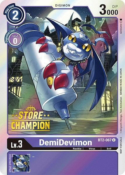 DemiDevimon [BT2-067] (Store Champion) [Release Special Booster Promos] (ONLINE ORDER ONLY)