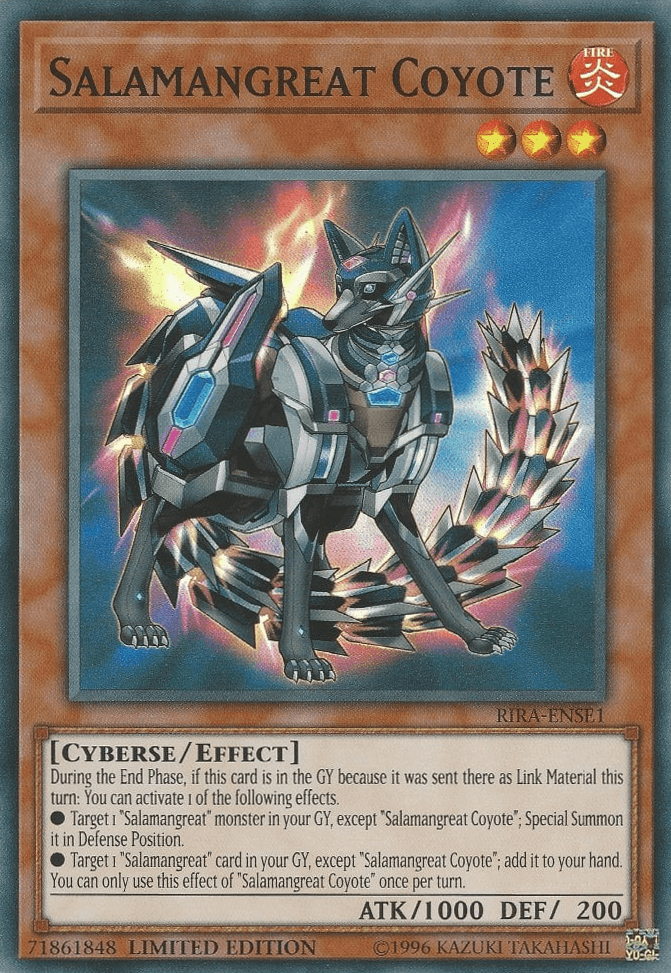 Salamangreat Coyote [RIRA-ENSE1] Super Rare (ONLINE ORDER ONLY)