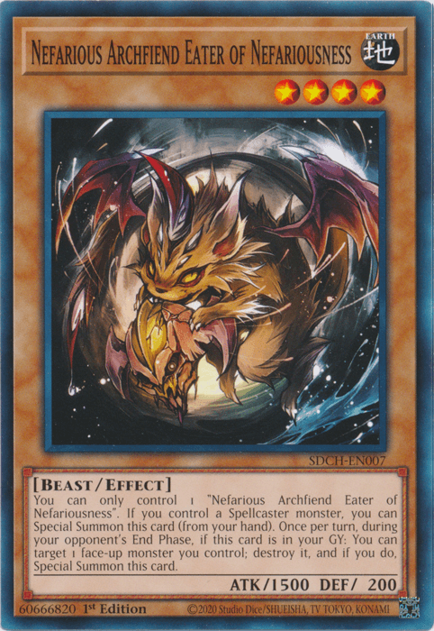 Nefarious Archfiend Eater of Nefariousness [SDCH-EN007] Common (ONLINE ORDER ONLY)