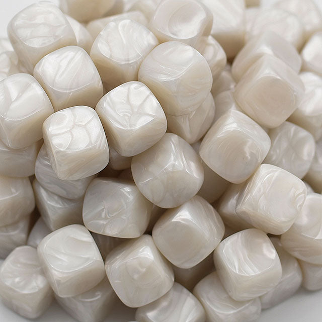 Pearl White Blank 16mm d6 (Online Only)