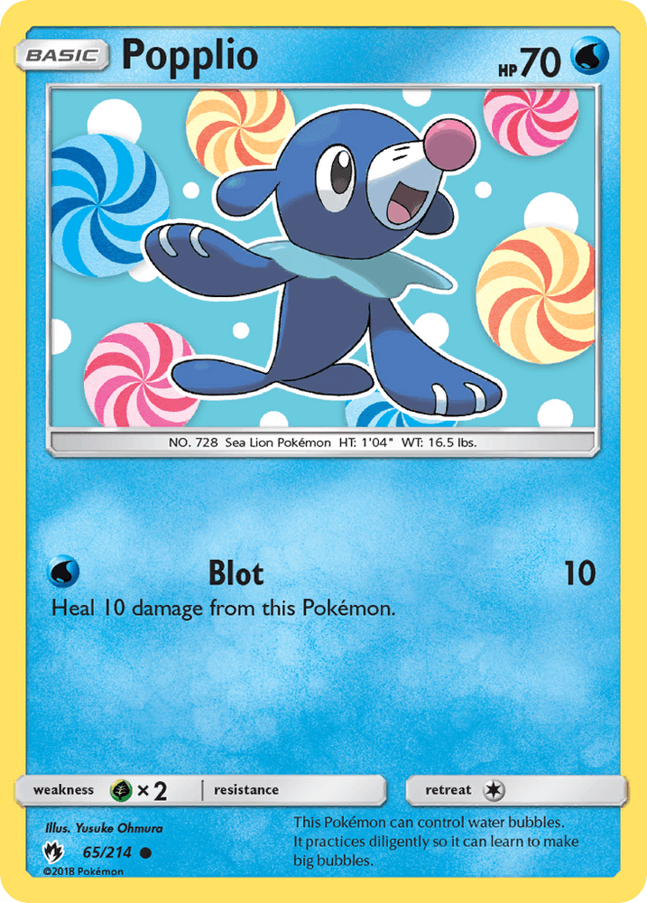 Popplio (65/214) [Sun & Moon: Lost Thunder] (Online Only)