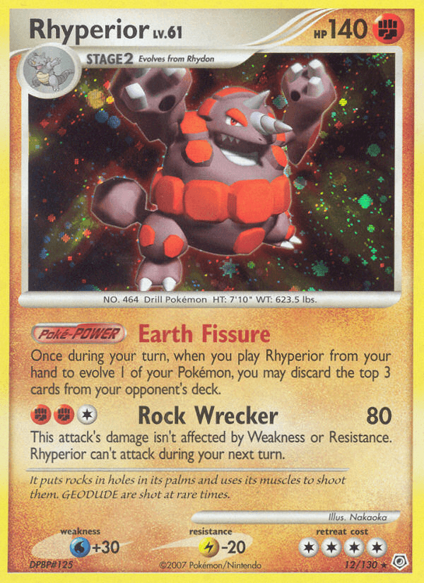 Rhyperior (12/130) [Diamond & Pearl: Base Set] (Online Only)