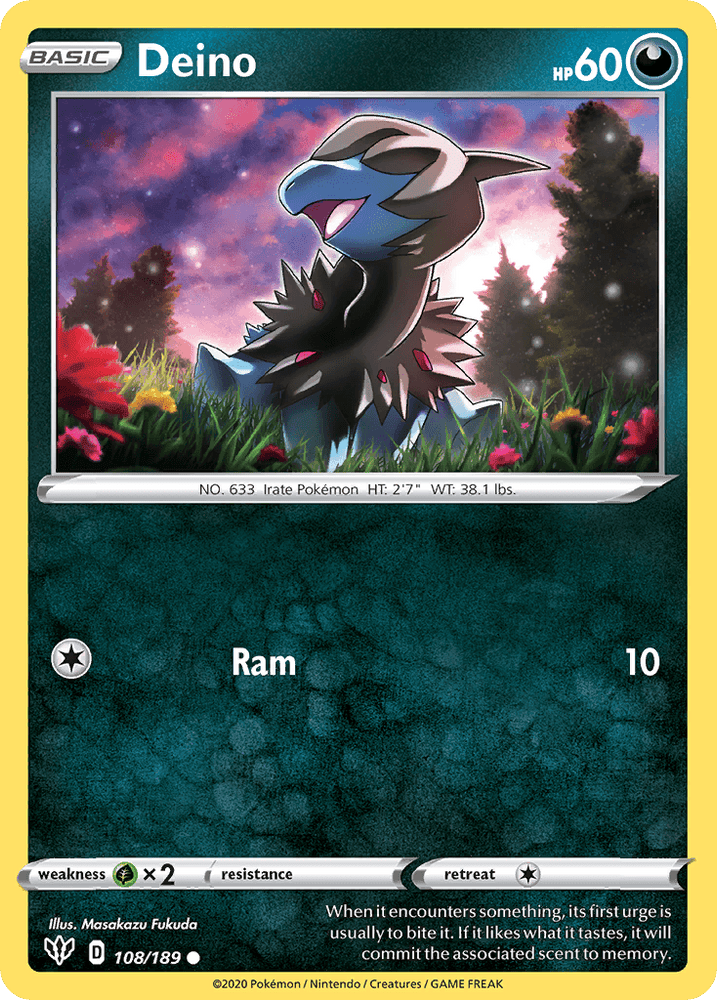Deino (108/189) [Sword & Shield: Darkness Ablaze] (Online Only)