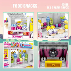 Ice Cream Truck Building Block toys Minifigures Food Trucks Fun for All over 500 Pieces (ONLINE ORDER ONLY)
