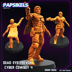 3D Printed Papsikels Dead Eye Trevor Cyber Cowboy Set July 2024 Cyberpunk 28mm 32mm (Online Only)