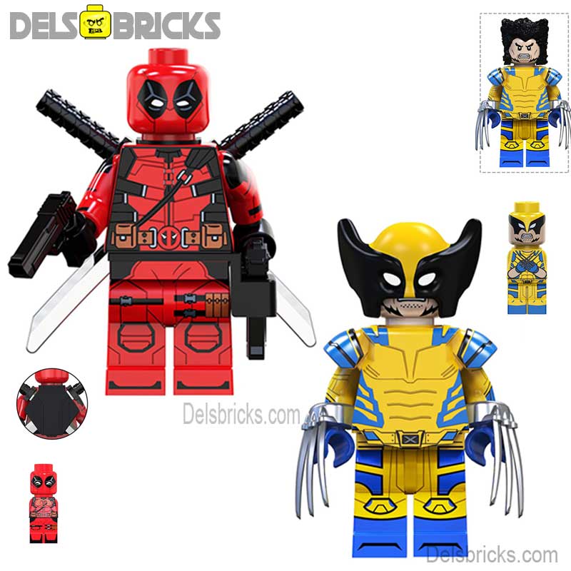 Deadpool  & Wolverine SET OF 2 Marvel MCU Lego Minifigures Custom Toys (ONLINE ORDER ONLY)