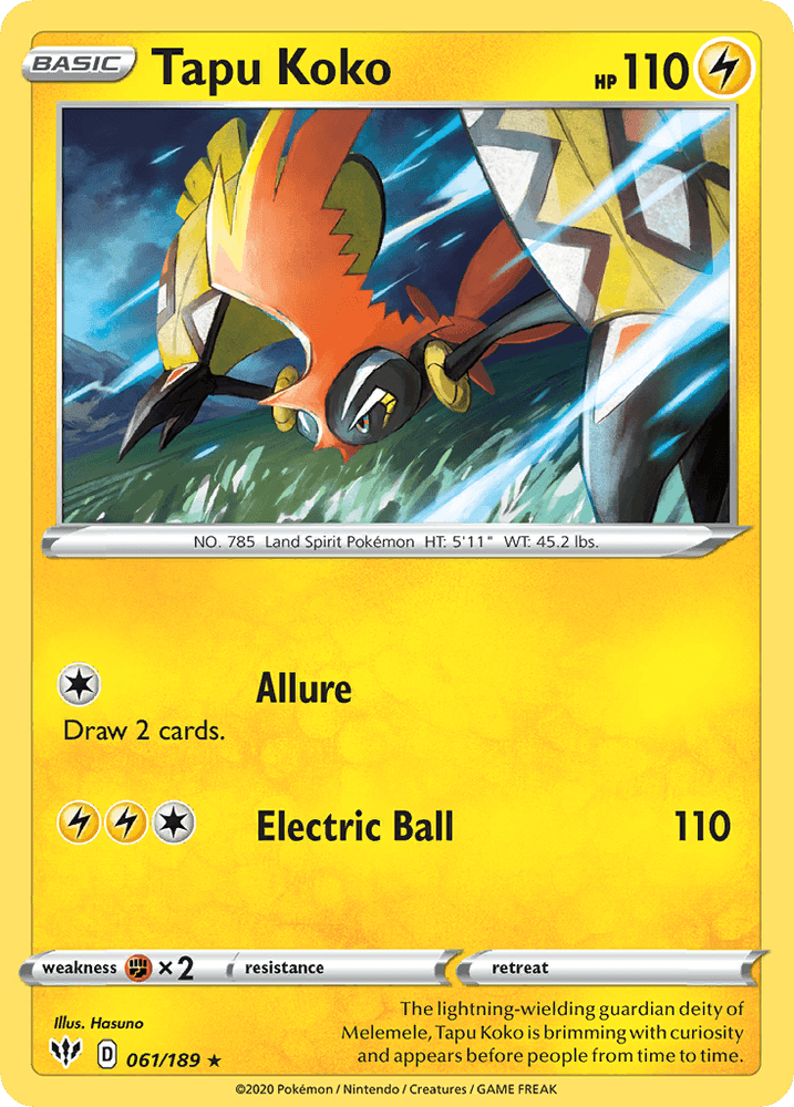 Tapu Koko (061/189) [Sword & Shield: Darkness Ablaze] (Online Only)